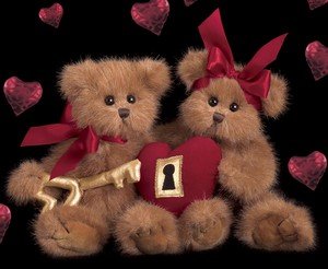 41tyjI5kwhL Key to My Heart Bearington Pair of 8 Dressed Teddy Bear Christmas Stuffed Animal By Bearington Collection