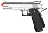 METAL Spring Powered Full Scale High Power 1:1 Silver Metal Airsoft Pistol 320-Fps Airsoft Gun Shoots EXTREMELY HARD AND ACCURATE