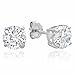 .925 Sterling Silver Cubic Zirconia Stud Earrings