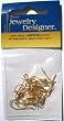 Gold Plated Brass Fish Hook Earring Hooks with Ball and Loop (12)