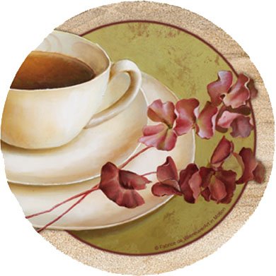 Asian Decor Drink Coasters Orchid Tea by Thirstystone