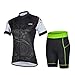 Baleaf Women's Short Sleeve Cycling Jersey 3D Padded and Shorts Kit