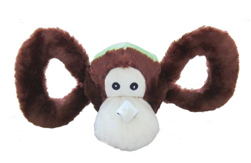 Jolly Pets Tug-a-Mal Monkey Squeaky Toy for Pets, Large
