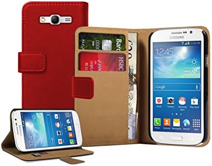 Membrane - Red Wallet Book-Style Case for Samsung Galaxy Grand Neo (GT-i9060, GT-i9060DS, GT-i9060L) - Flip Phone Cover