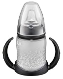 Produkt-Bild: NUK 10215065 - First Choice Trinklernflasche, 150 ml, schwarz, aus Puretec BPA-frei mit Soft-Trinkt&uuml;lle aus Silikon auslaufsicher