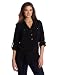 Calvin Klein Women's Solid Roll Sleeve Henley