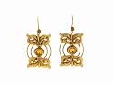 Archangel Earrings in Gold with Topaz Crystals by Virgins, Saints & Angels