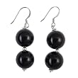 Sterling Silver Black Agate Earrings Sterling Silver Black Agate Earrings