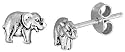 Tiny Sterling Silver Elephant Stud Earrings