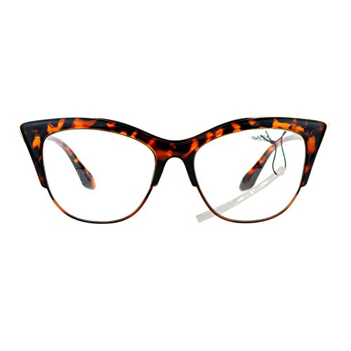 SA106 Womens High Point Squared Half Rim Look Cat Eye Glasses