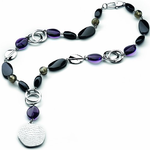 Leonardo Damenkette Edelstahl + Glas 66cm Black Beauty 011354 Preisvergleich