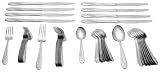Cambridge Silversmiths Featheredge 40-Piece Flatware Set in Rosewood Tray, Service for 8
