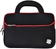 Kozmicc 12" Inch Laptop Sleeve Case (Black/Red) w/ Handle, Pocket for MacBook Air, Dell XPS 12, XPS 11, Latitude 12, Inspiron 11, Lenovo ThinkPad X230 X240, Helix, X131e, Twist, IdeaPad Yoga 11S 11, ASUS ZENBOOK, Transformer Book Trio, VivoBook, TAICHI 21, HP Pavilion 11t, EliteBook Revolve 810 G1, Acer Aspire ONE V5 S7, C7 Chromebook, Samsung ATIV Smart PC, Series 9 7 5 [Fits Up to 12 x 9.5 Inch Laptops and Ultrabooks]