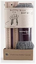 Weave and Hook Knitting Board 10" Grey Scarf Kit with Yarn, DVD & Pattern