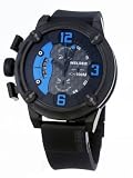 Welder Men's 7103 K28 Chronograph Black Ion-Plated Stainless Steel Round Watch