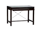 Logan Computer Desk with Glass Top - Espresso