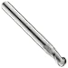 Niagara Cutter CB230 Carbide End Mill, General Purpose, Uncoated (Bright), 2 Flutes, Ball End