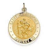 14K Yellow Gold St. Christopher/Us Marine Corps Medal
