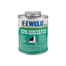 E-Z Weld 22003 Transition PVC Cement, 35 Degree F to 110 Degree F Application Temperature, 16 fl oz Can, Green (Case of 12)