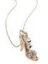 Goldtone and Crystal High Heel Charm Pendant Necklace Fashion Jewelry