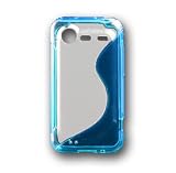 TPU Silikonhülle Transparant/Blau für HTC Incredible S