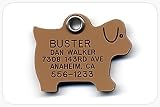 Pet ID Tag - Dog - Custom engraved cat and dog ID tags. Pet safety tag has reflective coating and is available in plastic, stainless steel and brass.