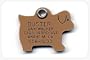 Pet ID Tag - Dog - Custom engraved cat and dog ID tags. Pet safety tag has reflective coating and is available in plastic, stainless steel and brass.
