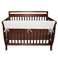 51" Fleece Front Rail Cover for Convertible Cribs - White