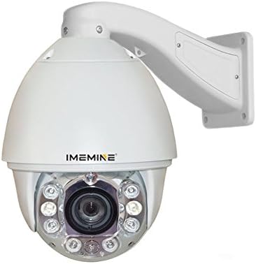 iMeMine 7" Network Day Night IP Camera w/ Motion Detection Object Auto Tracking 20x Optical Zoom IR Distance 590ft PTZ CCTV Surveillance Indoor Outdoor Dome Camera High Definition 1080P 2.0Megapixel