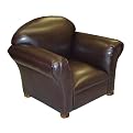 Kid's Faux Leather Armchair - Brown