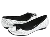 REPORT Vaughn Quilted Ballet Slipper Shoes in Silver