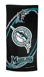 Florida Marlins Fiber Reactive Pool/Beach/Bath Towel (Team Color)