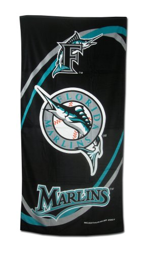 Florida Marlins Fiber Reactive Pool/Beach/Bath Towel (Team Color)