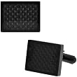 Inox Jewelry 316L Stainless Steel Black Plated Carbon Fiber Cufflinks