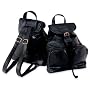 Maxam Patched Leather Backpack Purse