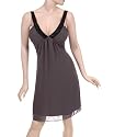 Grey and Black Band Dress (J8-9749) with neckline beading comes in black, grey or fucshia with black beading