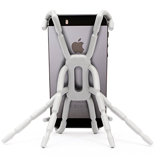 Cell Phone Holder,SoftFloat Spiderpodium Flexible Grip/Mount Car Phone Holder and Dock for iPhone 4/5/6/6S/Plus/SE and Samsung S4/S5/S6/S7 (White)