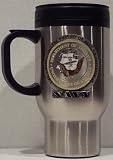 US Naval Academy NCAA Pewter Stainless Steel Travel Mug