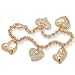 DiamonUltra&trade; Cubic Zirconia Heart Charm 18k Gold over Sterling Silver Bracelet