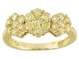 Jewelry : 14KT 1.00CTW NATURAL SUNSHINE DIAMOND(R) CLUSTER RING