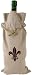 Brown Oatmeal Fleur de Lis Wine Bottle Bag ~ use for gifts, for travel, more!