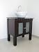 KIWS5 Bathroom Glass Lavatory Sink cabinet Pedestal Vanity