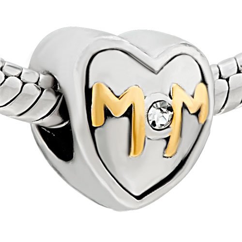 Mothers Day Gifts Pugster Mom Rhinestone Bead Fits Pandora Charms And Beads