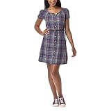 Converse® One Star® Womens Doubleweave Plaid Kira Dress - Blue/Wine