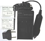 Nextop-2 Packs Casio NP-60 Brand New 1100mAh COMPATIBLE Batteries + 1 Compatible Wall & Car Charger (FREE European Adaptor) for Casio Exilim EX-S10 EX-S10BK EX-S10RD EX-S10SR EX-Z9 EX-Z80 EX-Z80BK EX-Z80PK EX-Z80GN EX-Z80VP EX-Z80SR EX-Z9BK EX-Z9EO