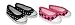 2 Pair of Sneaker Flats (pink/black check, black/white dot). Fits 18