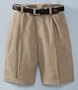 Wrinkle-Resistant Linen Shorts with Pleated Front