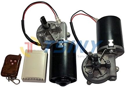 TSINY 24v 2 Channel 315MHZ Wireless Remote Controller Receiver Momentary Switch for Electric Worm Gear Motor (24V Wireless Controller)