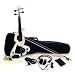 Full Size 4/4 Electric Violin Set with Case and Accessories - White