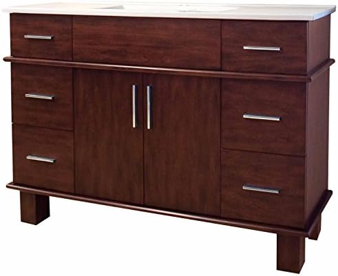 Jade Bath JB-510 48" W x 18" D Birch Wood-Veneer Vanity Set, Antique Cherry